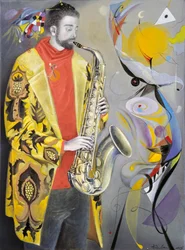 A Alegria do outono - segundo a música de Paul Hindemith, 2005 (óleo sobre linho belga)