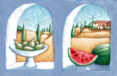 Paisagem italiana, 2010 (guache)