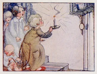 Rima de berçário: Dickery, Dickery, Dock! (cor litho)