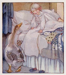 Rima de berçário: Goosey, Goosey Gander (cor litho)