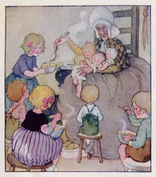 Rima de berçário: There Was An Old Woman Who Lived In A Shoe (cor litho)