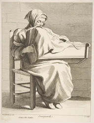 Uma mulher de Savoy, 1737.