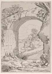 Paisagem com Ponte, séc. XVIII.