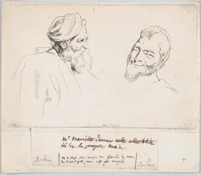 Dois estudos de cabeças, 1735.