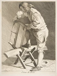 Cortador de madeira, 1742.