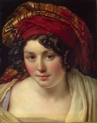 Cabeça de uma mulher em um turbante, ca 1820