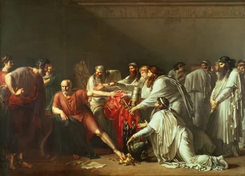 Hipócrates (c.460-c.377 aC) Recusando os presentes de Artaxerxes I (d.425 aC) 1792