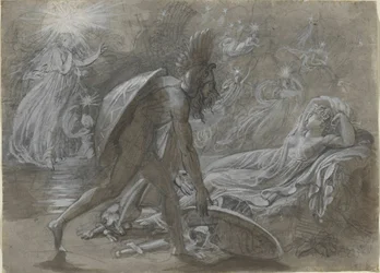 Fingal em luto sobre o corpo de Malvina, de Berrathon de Ossian
