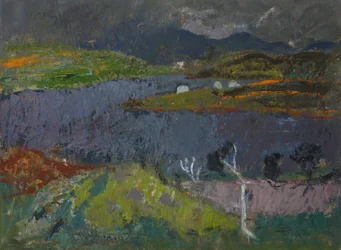 Paisagem em Skye (óleo a bordo)