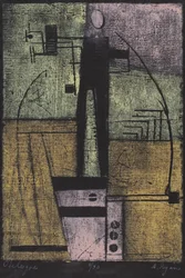 Obelisco (xilogravura a cores)