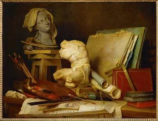 Os atributos da pintura, da escultura e da ...