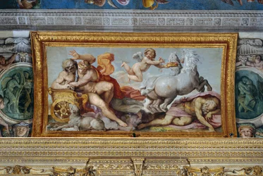 Aurora raptou Cephalus, detalhe da abóbada da Galeria, 1597-1604