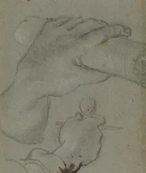Carracci - estudo em v para as mãos de São João d