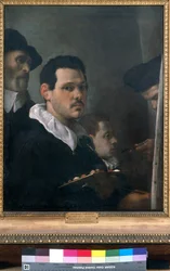Auto-retrato com outras figuras, c.1593 (óleo sobre tela)
