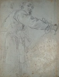 Estudo de uma figura masculina drapeada, 1580-1609
