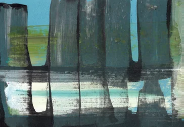 Camadas abstratas em azul e verde