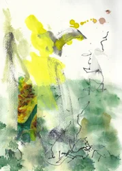 Jardim abstrato sereno