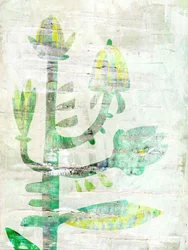 Flores verdes com textura