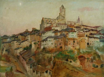A cidade de Siena (óleo sobre tela)