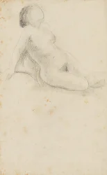 Mulher nua sentada