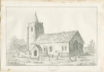 Acton Trussell Church : desenho a lápis, nd [?19 cent] (desenho)