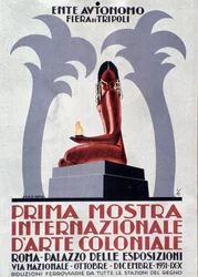 Cartaz publicitário para Primeira Exposição de Arte Colonial