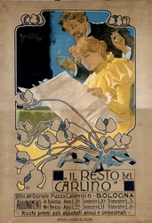 Cartaz publicitário para "Il resto del Carlino".