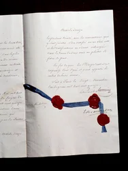 Artigo 12 do Tratado de 1815 entre a França e os Coalises. Segundo Tratado de Paris, assinado por Armand Emmanuel de Vignerot du Plessis, Duque de Richelieu (1766-1822): o Tratado prevê a cooperação entre a Áustria, o Reino Unido, a Prússia e a Rússia i