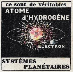 Atom e Ciência: O Átomo do Hidrogénio. Ilustração anônima de 1925. Coleção privada.