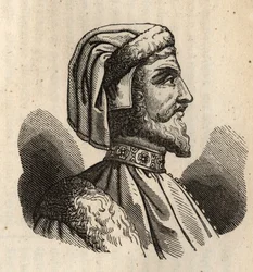 Azzon Visconti - Azzone Visconti - 1302-1339 - gravura -