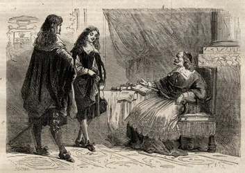 Cardeais Mazarin e Jean-Baptiste Colbert, estadistas franceses