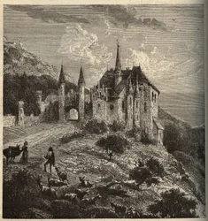 Chateau du Montet - Vandoeuvre-les-Nancy - Lorraine - gravura em "PATRIE" - DESCRIÇÃO PECTUREQUIREQUE DE LA FRANCE EN 6 VOLUES BY LUCIEN HUARD - final do século XIX