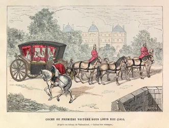 Coche ou primeiro treinador sob o reinado do rei Luís XIII (1601 - 1643) - Treinador, reinado de Luís XIII da França - coleção particular