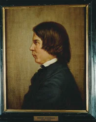 O compositor Robert Schumann ... (pintura sobre tela)