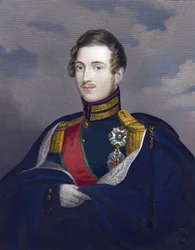 Constantin Pavlovitch, grand-duc de Russie ou Constantin Pavlovitch Romanov - Grão-Duque Constantine Pavlovich da Rússia (1779-1831) - Anónimo - 1825 - Gravura em cobre, aguarela - 15,8x12,6 - Colecção Privada