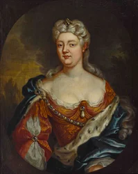 Condessa Palatine Caroline de Nassau-Saarbruecken (1704-1774) - Anónima. Óleo sobre tela, c. 1725. Dimensão : 85x67 cm Colecção Privada