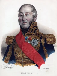 Edouard Adolphe Mortier (1768-1835), Marechal de França - Anónimo - 1835 - Litografia, aguarela - 32x24 - Colecção privada