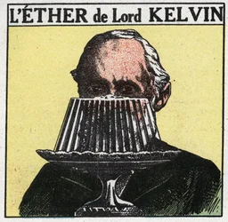 Fenômenos elétricos: Uma ilustração da teoria de William Thomson, Lord Kelvin (1824-1907) de que o éter é como o gelee. Ilustração anônima de 1925. Coleção privada.