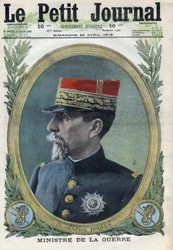 Primeira Guerra Mundial 1914-1918 (Guerra 14-18). Retrato do General Pierre Auguste Roques (1856-1920). No "Le Petite Journal", em 23/04/1916. Coleção Particular