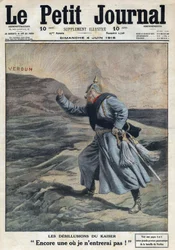 Primeira Guerra Mundial 1914-1918 (Guerra 14-18). "As desilusões do Kaiser": Mais um em que não entrarei! ": Guilherme II da Alemanha (1859-1941) zangado por não ter conseguido levar Verdun para a batalha. No "Le Petite Journal", a 4/06/1916. Privado C