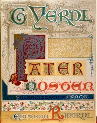 Frontispício da partitura do narrador Pater de Giuseppe Verdi