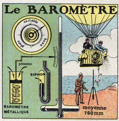 Pressão do gás: o barómetro de metal. Ilustração anónima de 1925. Coleção privada.