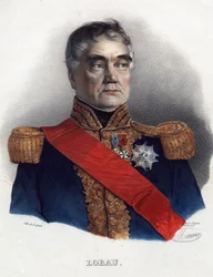 Georges Mouton de Lobau (1770-1838), Marechal de França - Anónimo - 1835 - Litografia, aguarela - 32x24 - Colecção Privada
