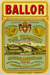 Anúncio de álcool vermute italiano, final do século XIX