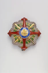 Reino das Duas Sicílias - Ordem de São Jorge da Reunião: placa de um grande colar de cavaleiro - c. 1819