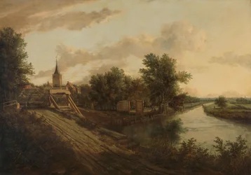 Paisagem com ponte rolante