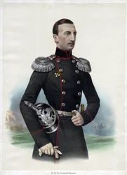 Le grand duc - Nicolas Mikhailovitch de Russie - ( maison Romanov) Retrato do Grão-Duque Nikolai Nikolayevich da Rússia (1831-1891) - Anónimo - 1860 - Litografia a cores - 52,6x35,5 - Colecção Privada