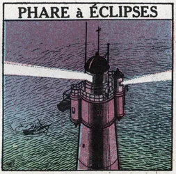 Sinais luminosos: Farol dos Eclipses. Ilustração anónima de 1925. Coleção particular.
