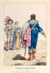 Senhor e nobres franceses do século XVI - Senhor e nobres do século XVI - coleção particular