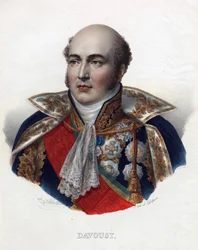 Louis Nicolas (Louis-Nicolas) Davout (1770-1823), Marechal de França - Anónimo - 1835 - Litografia, aguarela - 32x24 - Colecção Privada